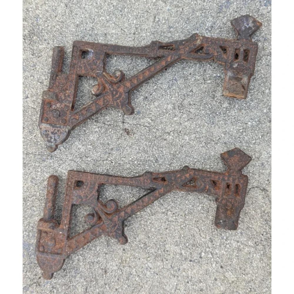 Cast Iron Wall Hanging Oil Lamp Bracket Only Part Lot of 5